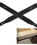 Two Pairs Of 12 Inch Heavy Duty Drawer Slides With Three Section Full Extension Ball Bearing Glide Side Mount Soft Close 100 Lb Capacity