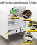 Heavy Duty Full Extension Drawer Slides With Lock Built Like A Tank Steel Ball Bearing Cabinet Rails in various uses including industrial drawer.
