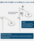 Diagram showing adjustments for Matte Black Outdoor Shower System With Exposed Install Built To Last All In One Shower Fixture.