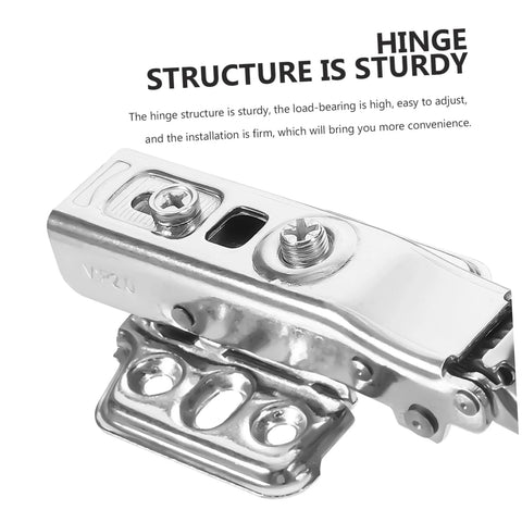 HAKIDZEL stainless steel cabinet hinge with mounting plate and screws; rust-resistant, heavy-duty.