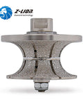 Side view of One And A Half Inch Full Bullnose Diamond Profiler Wheel Coarse Grit With Five Eighths Eleven Thread