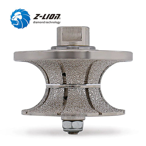 Side view of One And A Half Inch Full Bullnose Diamond Profiler Wheel Coarse Grit With Five Eighths Eleven Thread