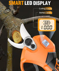 Beefy Electric Pruning Shears With 1.5 Inch Cutting Diameter Cordless Pruner With Brushless Motor LCD Display cutting branch