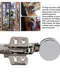 Stainless Steel 201 Glass Cabinet Door Hinges 2 Pack With 35 Cup Damping Buffer Silent Close Soft Close Hinge