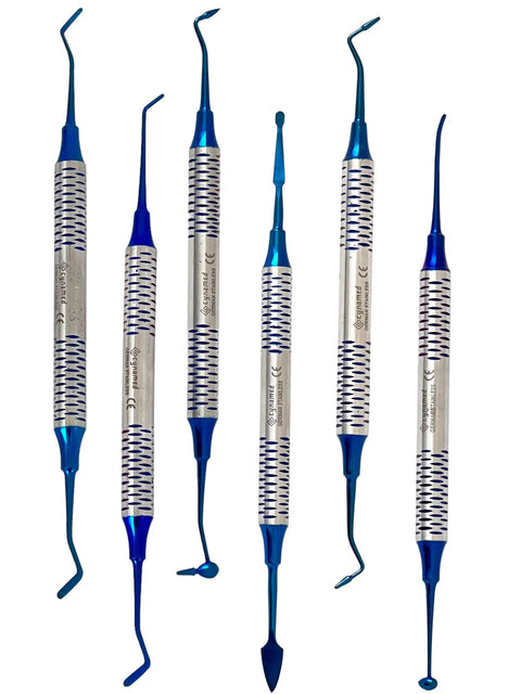 Pro Grade German Stainless Steel Dental Composite Filling Instruments Kit Titanium Coated Nonstick Double Ended Scaler And Spatula For Hassle Free Clinic Work Ultra Slick Surface Handles Modern Fillings Like A Dream Top Shelf Pro Gear
