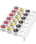 Clear Acrylic K Cup Drawer Organizer For Drawer And Countertop Storage Holds 24 K Cup Coffee Pods Sleek Flat Tray Design