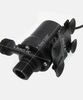 Smooth Operator DC 12V Solar Hot Water Circulation Pump, Brushless Low Noise Design, dimensions and submersible view.