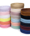 Rolls of colored nylon zippers including sky blue. Complete 4.5 Meter Nylon Zipper Repair Kit With 10 Matching Plastic Pulls For Size 3 Zip Tape In Sky Blue Perfect For Apparel Textile Luggage DIY Sewing And Craft Projects.