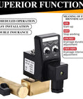 Two Sets Automatic 110V Electronic Drain Valve Kit With Timed Tank Drain For Air Compressors, brass split type valve displayed