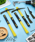 4 Piece 15 Inch Mattock Hoe Set With Manganese Steel Mini Pickaxe And Lightweight Plastic Handle for outdoor gardening