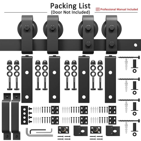 64 Inch Bifold Barn Door Hardware Kit For Closet Doors For Tight Spaces Bi Folding Track System With Whisper Quiet Operation bundle