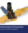 Supersub Smart 1100 Bilge Pump For Freshwater And Saltwater, 12V DC No-Fuss Automatic Operation, 1050 GPH Open Flow with rotating outlet