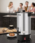 Big-Batch Coffee Urn 60 Cup 9 Liter Hot Beverage Dispenser With Dripless Faucet Fast Brew Stainless Steel Large Coffee Maker