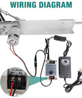 24V Adjustable Reciprocating Linear Actuator Wiring Diagram with Speed Controller and Remote