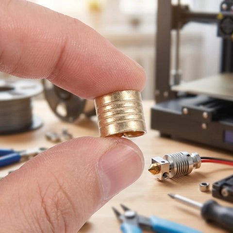 Copper Crimp Connectors For GT2 Timing Belts Built Tough Fast Fix For 3D Printer Mods visible in a hand