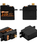 21G Micro Digital Servo With 25T Arm And Full Metal Gear for RC Crawlers, Cars, Trucks, Boats, Planes, Robots Upgrade, black body