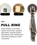 Set Of 4 Vintage Retro Zinc Alloy Cabinet Pull Ring Handles For Kitchen Cabinets Dressers Cupboards Rustic Furniture