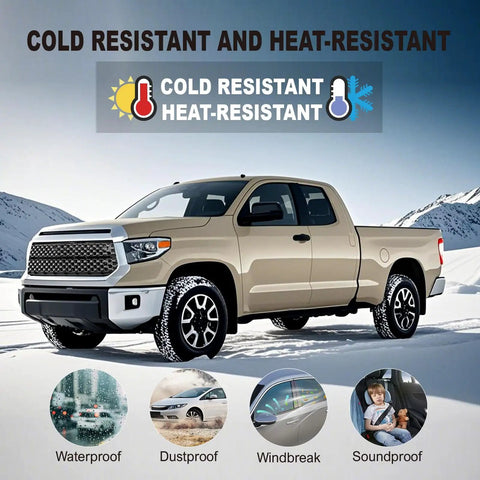 Toyota Tundra Window Molding Weather Stripping Seal Kit For Double Cab 2007 2008 2009 2010 2011 2012 2013 2014 2015 2016 2017 2018 2019 Black Outer Door Weather Strip Seal Belt For Front And Rear Doors 4 Piece Set with features