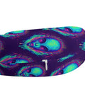 Women's Memory Foam U Shaped Travel Neck Pillow Portable Super Cozy For Plane Car Or Office Naps Lightweight Support With Trippy Blue Tie Dye Alien Design