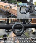 4 Piece Car Tie Down Anchors For T Slot Roof Rack M8 Stainless Steel Bolts securing cargo