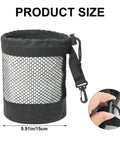 Black Golf Ball Storage Bag Portable Drawstring Pouch For Men And Women Sports Enthusiasts Ball Organizer 5.91 x 8.66 inch
