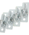 Real Deal 4 Pack Heavy Duty Iron Wall Mount Gate Hinges With Quiet Glide Silent Design and No Sweat Hardware Kit For Outdoor Fence Gates, metal construction.