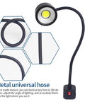 Beast Mode Bright 500 Lumens LED Magnetic Work Light With 11.8 Inch Flexible Gooseneck for industrial use, close-up view.