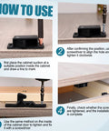 Installation guide for Bulk 20 Pack RV Drawer Latches with Mounting Screws, ABS plastic, showing screw alignment and tightening.