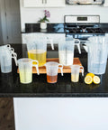 One Gallon 128oz Pitcher With Handy Conversion Chart Built Tough Food Grade Plastic BPA Free Translucent See Through Gripper Handle
