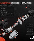 Exploded view of Vapor Canister Vent Solenoid Valve Replacement Drop In Fit For Nissan Altima Rogue Sentra Versa Frontier Murano.