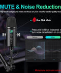 USB Condenser Microphone for PC Mac Phones PS4 PS5 Plug and Play Studio Mic with Mute Button and Noise Reduction promo