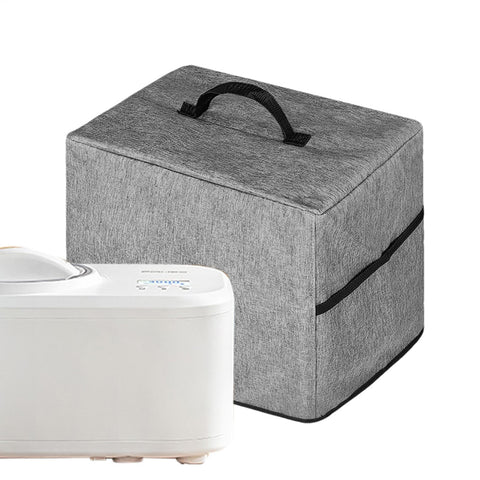 Heavy Duty Ice Maker Cover Dust Shield Waterproof Appliance Guard with portable pocket sleeve in grey with ice maker