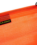 Close-up of orange wire loop flag from Heavy Duty Magnet Kit With Wire Loop Flags For Wide Load Hauling Includes Vented Storage Bag Durable Trucking Gear.