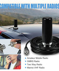 3 Inch Dual Band Ham Radio Antenna for Mobile VHF UHF 136 174 MHz 400 470 MHz with NMO Magnetic Base on car roof