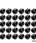 30 Piece Cable Snap Grommets 10mm Mounting Diameter For 6mm Wire Easy Snap In Plastic Bushing Protectors Black, set of 30