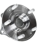 Close-up of a front wheel bearing hub from the Front Suspension Kit With 2 Front Wheel Bearing Hubs 2 Front Lower Ball Joints And 2 Stabilizer Sway Bars For 2011 2013 Kia Sorento And 2007 2012 Hyundai Santa Fe Beefs Up Front End Replacement For A Smooth Quiet Ride.