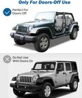 Door Off Mirror Kit For Jeep Wrangler TJ JK JKU 1997-2018 Wider Field Of View No Vibrate Or Wobble On Rough Trails Off Road Ready
