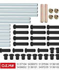 Heavy Duty Front And Rear A Arm Bushing Kit For Polaris RZR 800 Series UTVs 2008 Through 2014 Includes 800 S And 800 4 Seat Models Replace OEM 5137104 5436973 5137594 5136100 With Premium Wear Resistant Construction showing full component set.