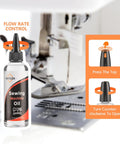 Sewing Machine Lubricant 4.4oz With Applicator Crystal Clear Odorless Mineral Oil For Textile Machines Keeps Your Stitches Smooth Jam Free And Buzz Free Transparent Oil That Prevents Slowdowns, 3.4oz bottle