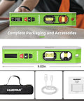 3 In 1 Laser Level And Distance Meter With Magnetic Torpedo, 9 Inch Spirit Level, LED Display, USB C Rechargeable, packaging