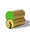 Grab This Heavy Duty Seven Pin Green Small Format Interchangeable Core with brass casing for secure commercial site access.
