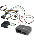 Radio Replacement Interface With Steering Wheel Controls For Ford Focus 2015 2018 Non Amplified Factory Radio 4.2 Inch Screen Plug And Play LFD10 Car Stereo Wiring Harness Kit components displayed on white background