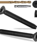 Five Sixteenth Inch Thread Cutting Self Drilling Deck Screws Type Seven Star Drive T Thirty Flat Head Black Phosphate