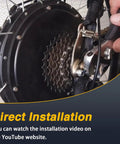 Universal Torque Arm Conversion Kit M14 For E Bike Front Or Rear Hub Motors being installed on a bicycle wheel