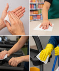 Bulk Wipes 4 Pack 1200 Count Durable Pre Saturated Cleaning Wipes for Gym Equipment, hands, counters, and gym machines.