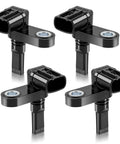 Carbhub ABS wheel speed sensor four-pack, black OEM replacement with connectors