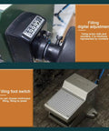 Filling digital adjustment and foot switch for Heavy Duty Horizontal Liquid And Paste Filling Machine With Dual Pneumatic Heads.