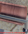 Pro Grade Stainless Steel CNC Machined Woodturning Tool Rest Platform with a Simple Scraper IV, 1 inch post, 9 inch wide rest