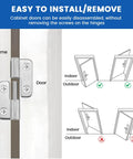 Installation guide for 4 Pack 1.5 Inch Stainless Steel Lift Off Hinges With Screws Detachable Slip Joint Flag Hinges for wooden doors