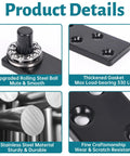 Product details of Heavy Duty Hidden Door Pivot Hinge Set For Murphy Doors And Bookcases, includes rolling steel ball and gasket.